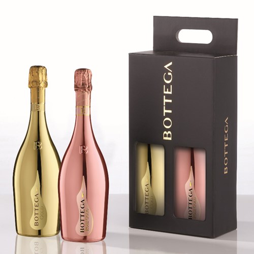 Bottega Glamour Prosecco Twin Gift Set 2 x 75cl